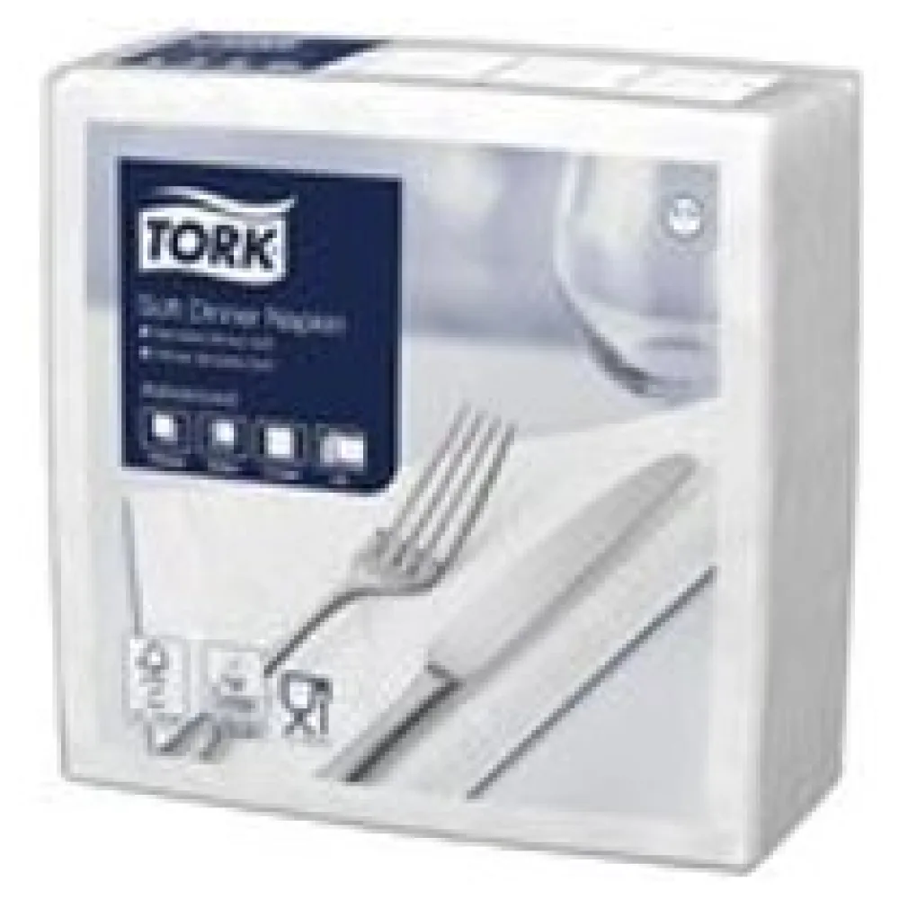 Dinnerservietten hochweiß 3-lagig 39 x 39 cm 1/4 Falz, 1200 Stück – Bild 3