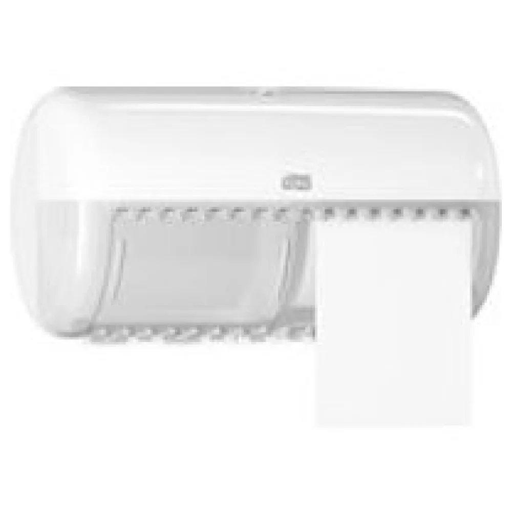 Spender für Kleinrollen Toilettenpapier T4 158x153x286mm, weiß – Bild 3