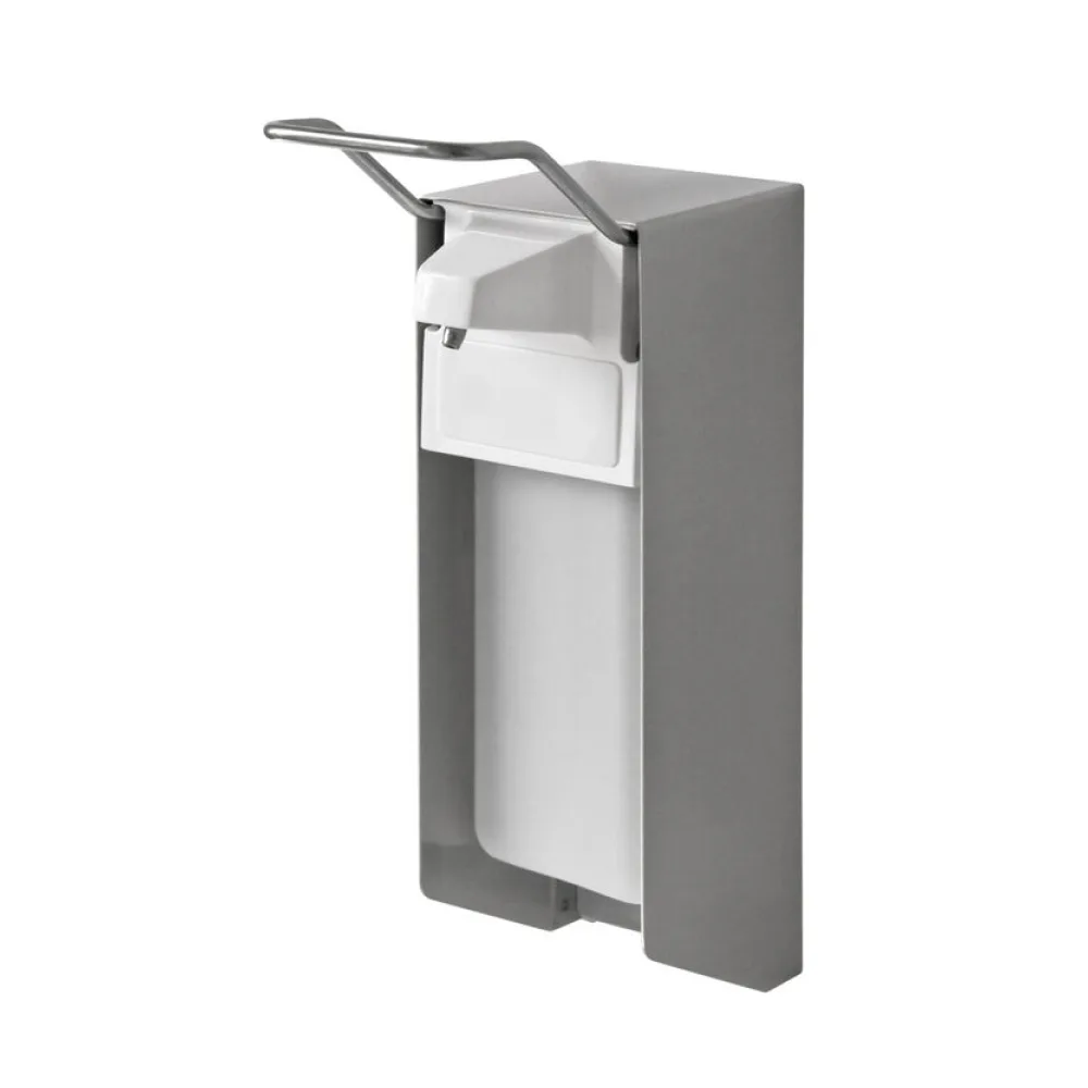 TEMDEX Desinfektionsmittelspender 175x110x330mm Alugehäuse mit Edelstahlpumpe 1000ml, kurzer Armhebel – Bild 2