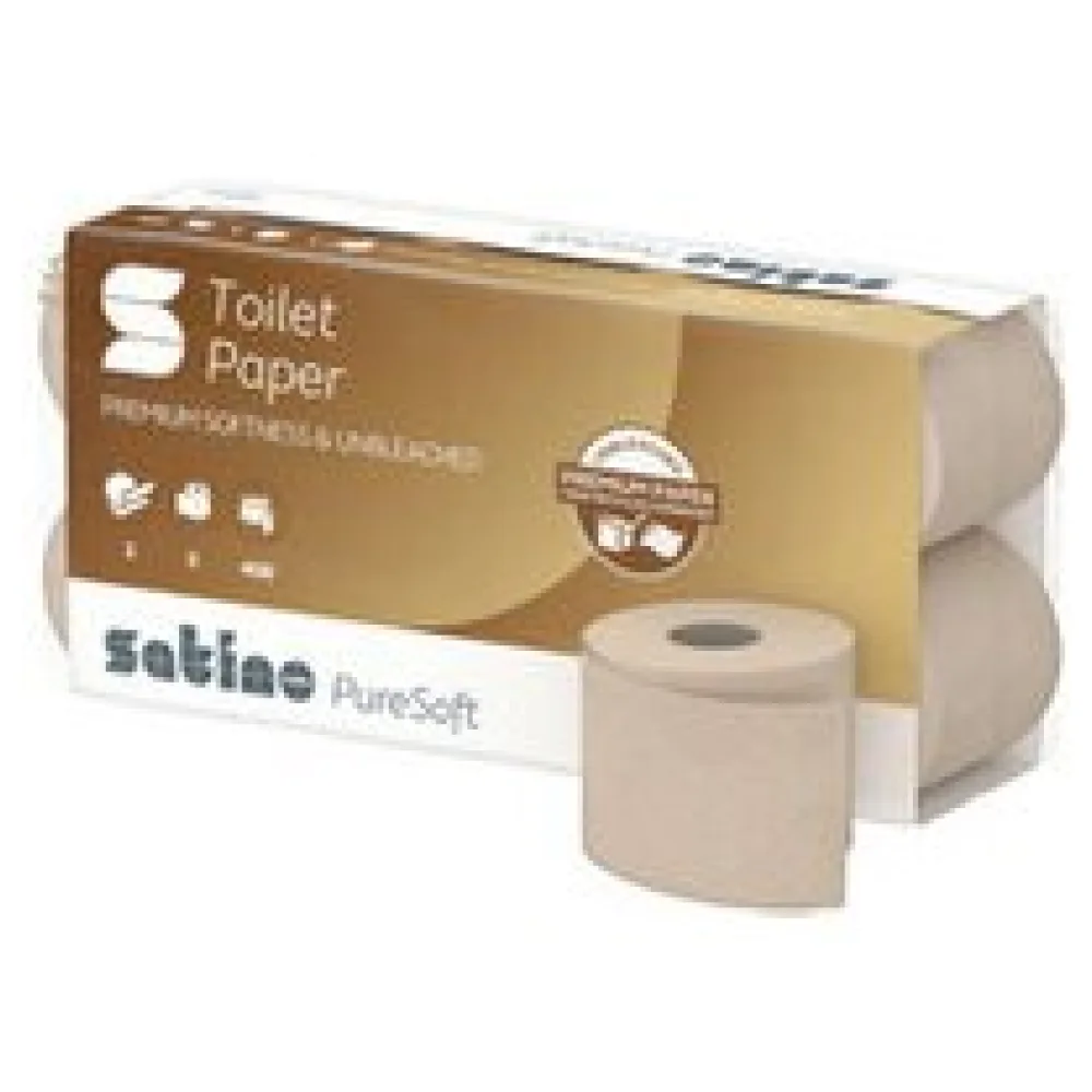 Puresoft Toilettenpapier 2-lagig aus 100% recyceltem Karton, System MT1, 64 Rollen je 250 blatt – Bild 3