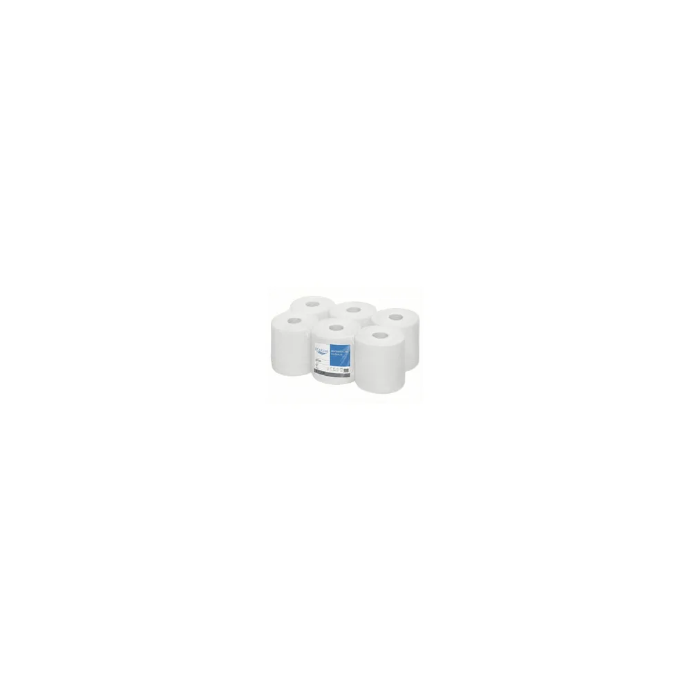 Ecoline Handtuchpapier Innenabrollung 2-lagig, hülsenlos, Zellstoff, 450 Abrisse, 6 Rollen