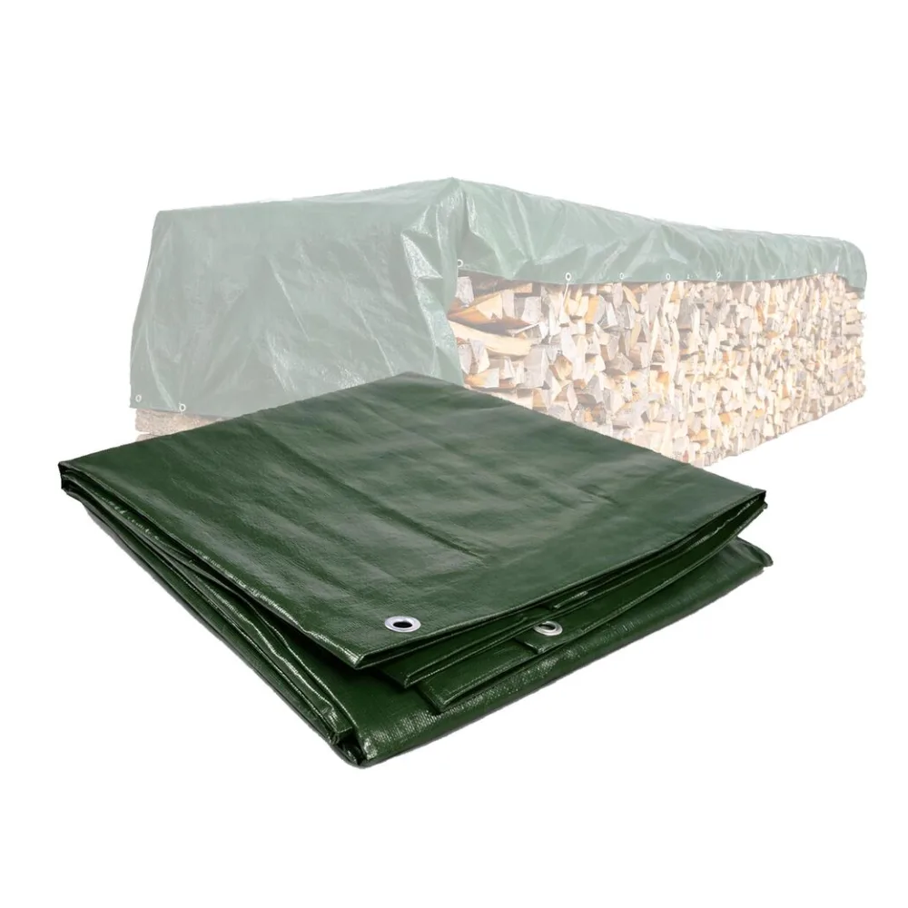 PolyTarp PE Holzabdeckplane Schutzplane 1,5 x 10m grün reißfest wasserdicht 210g/m2 – Bild 2