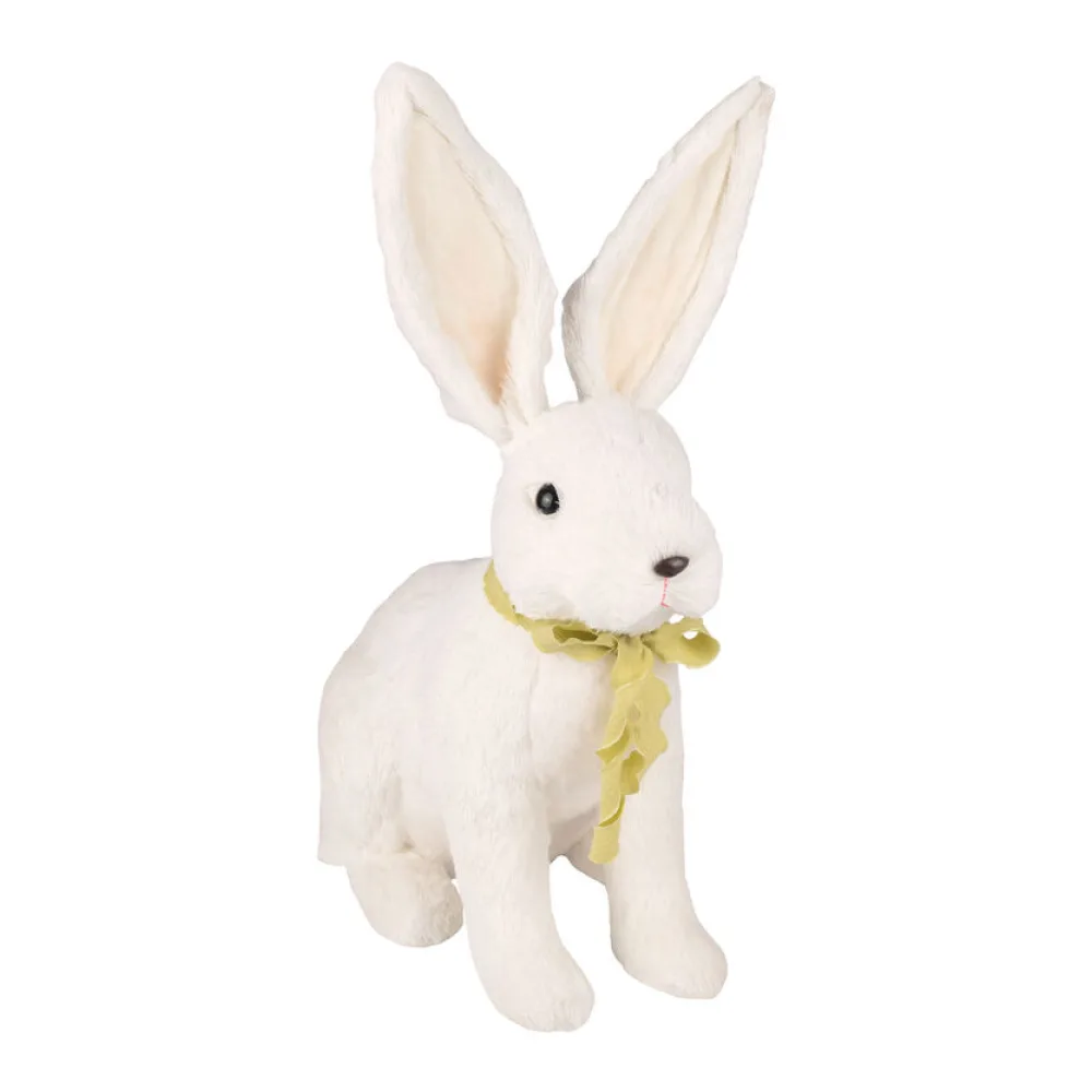 Hase aus Fasern in Wolloptik Osterhase Osterdeko 48 cm – Bild 2