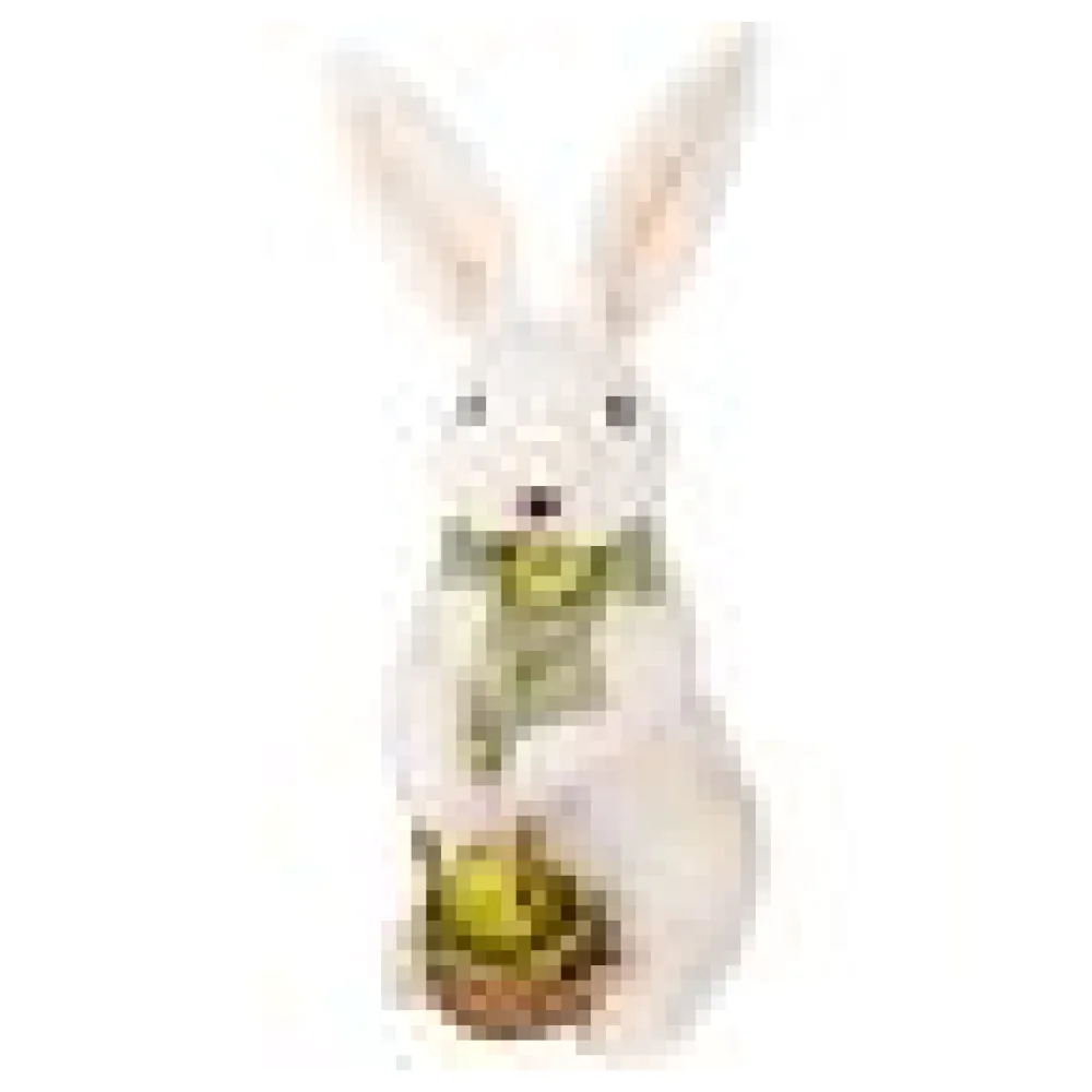 Hase mit Küken aus Fasern in Wolloptik Osterhase Osterdeko 43 cm – Bild 4