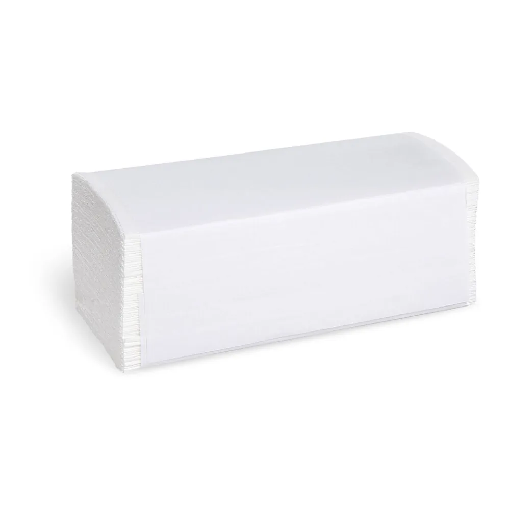 Falthandtücher Papierhandtuch 23x21cm 1-lagig weiß Zick Zack V-Falz, 4000 Stk. – Bild 2