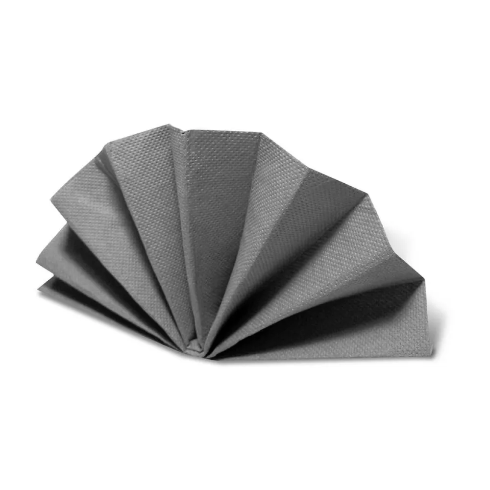 DekoStar Servietten 38 x 38 cm grau, Geprägte Tischservietten Tischdekoration, 50 Stk – Bild 2