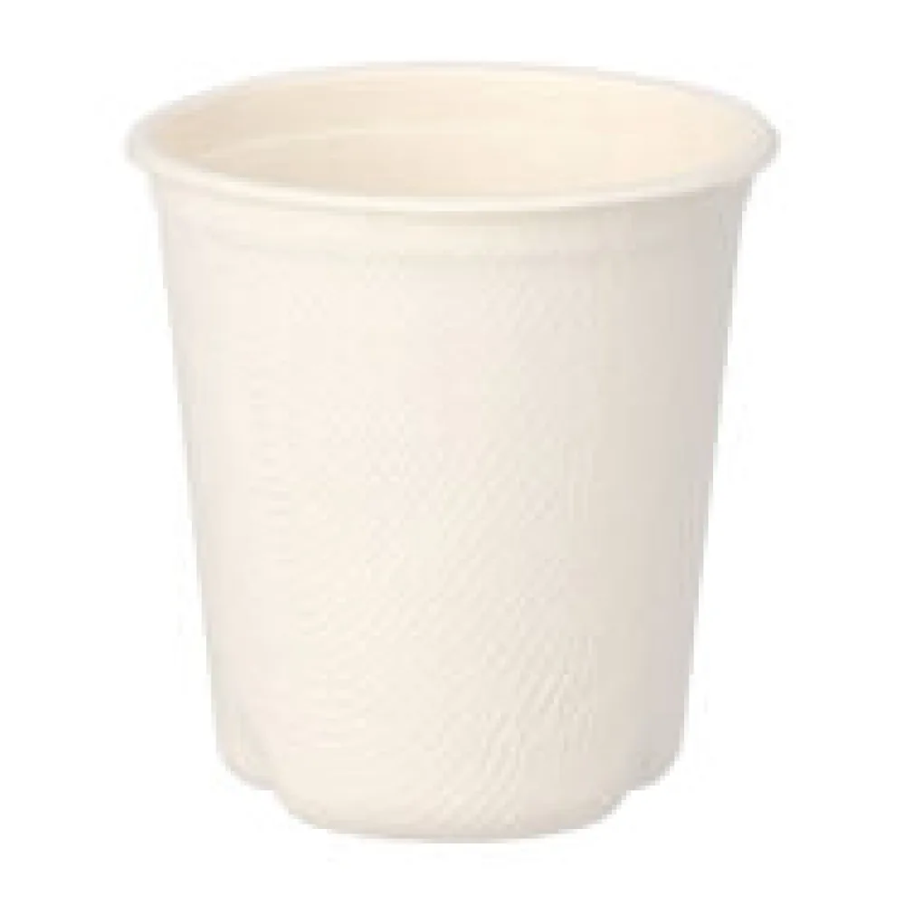 Heißgetränkebecher aus Zuckerrohr "pure" 100 ml, O 63mm, 50 Stk.
