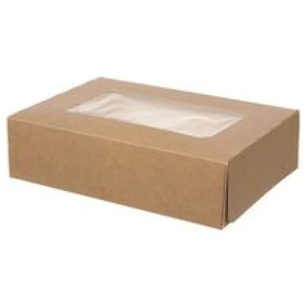 Fensterkarton Cateringkarton Geschenkkarton Transportkarton mit Sichtfenster 17 x 12 x 5 cm – Bild 3