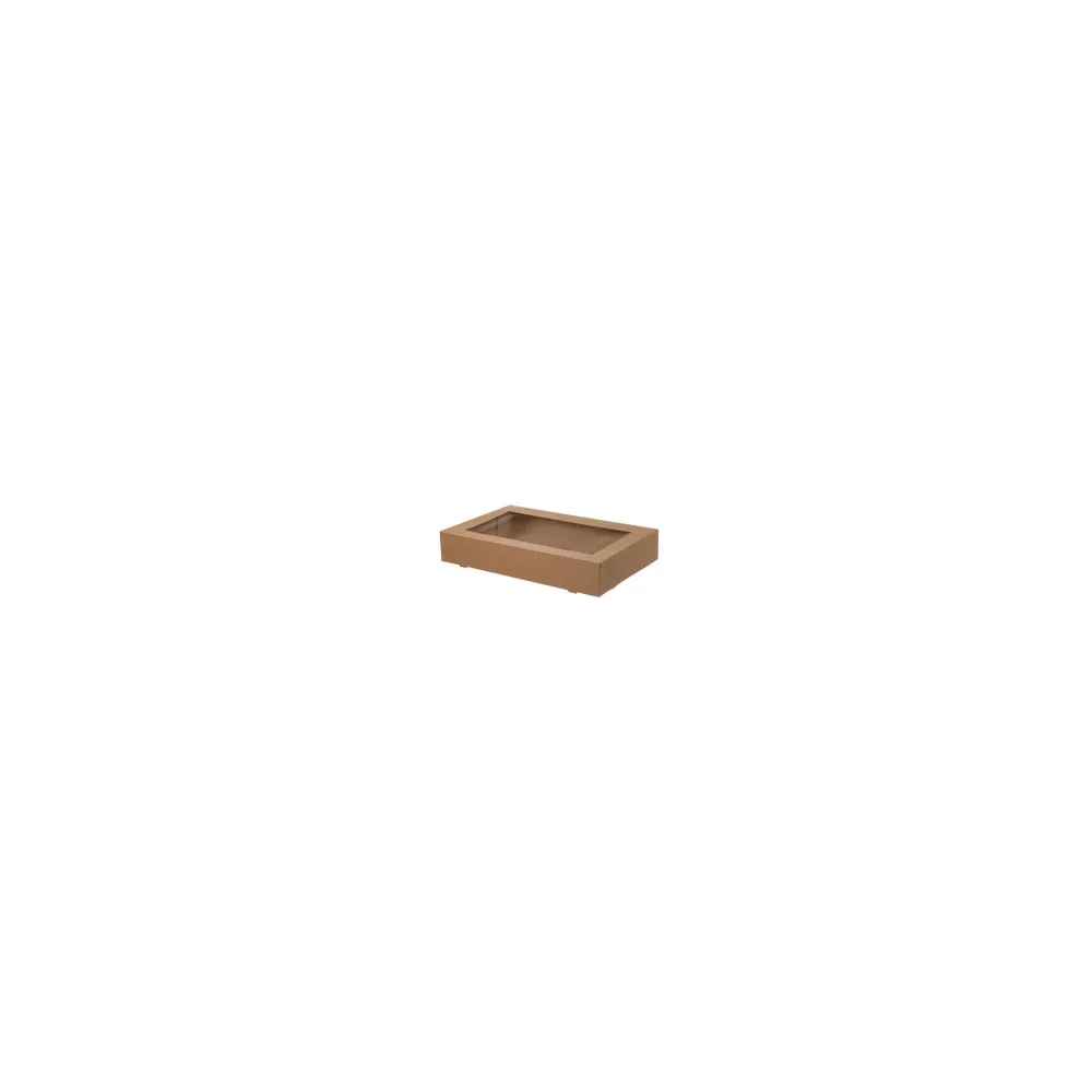 Fensterkarton Cateringkarton Geschenkkarton Transportkarton mit Sichtfenster 36 x 25 x 8 cm
