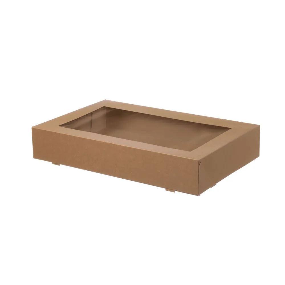 Fensterkarton Cateringkarton Geschenkkarton Transportkarton mit Sichtfenster 46 x 31 x 8 cm – Bild 2