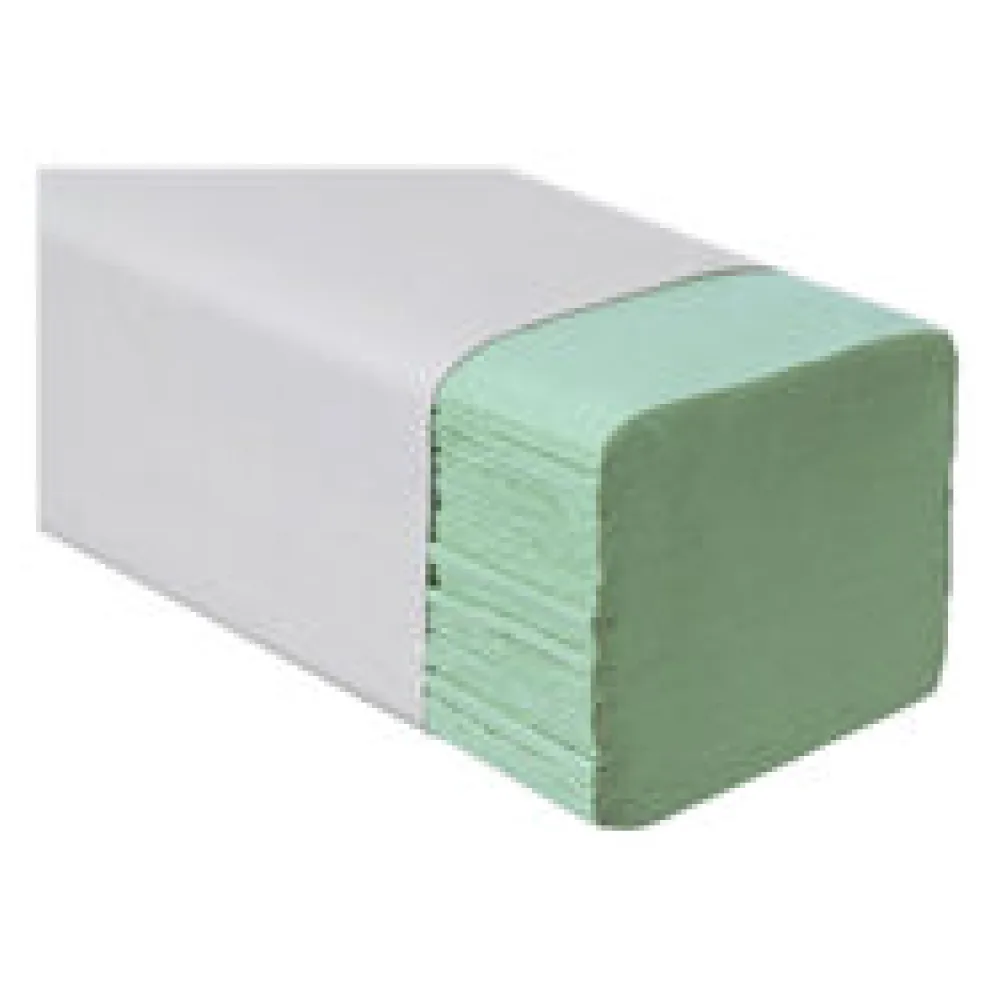 EcoLine Falthandtücher V-Falz grün 25x23cm 2-lagig 20 x 200 Stück = 4000 Stk.