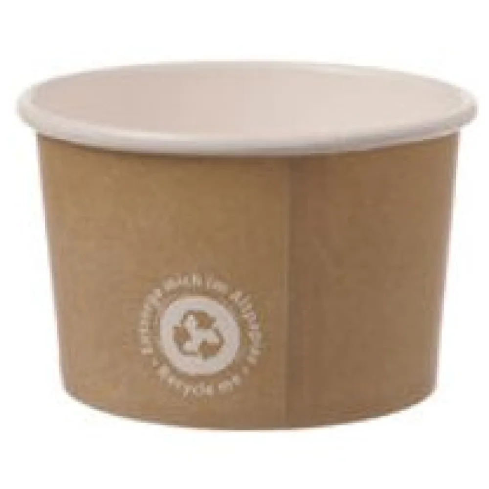 Eisbecher aus Papier 300 ml "Recycle Me" ohne Kunststoffbeschichtung O 97mm, 50 Stk. – Bild 3