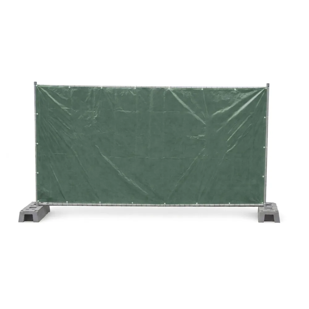 Bauzaunplane geöst 1,76 x 3,41 m 150 g/m2 grün – Bild 2