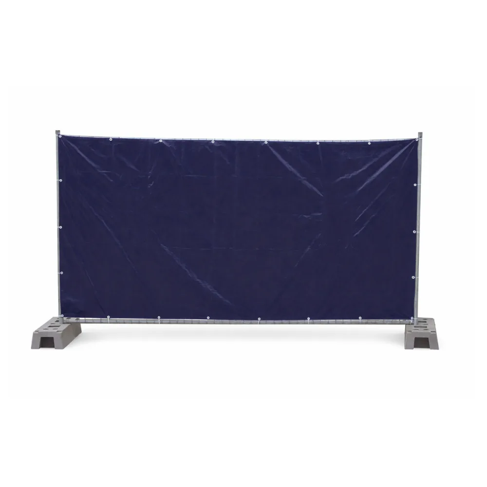 Bauzaunplane geöst 1,76 x 3,41 m 150 g/m2 blau – Bild 2