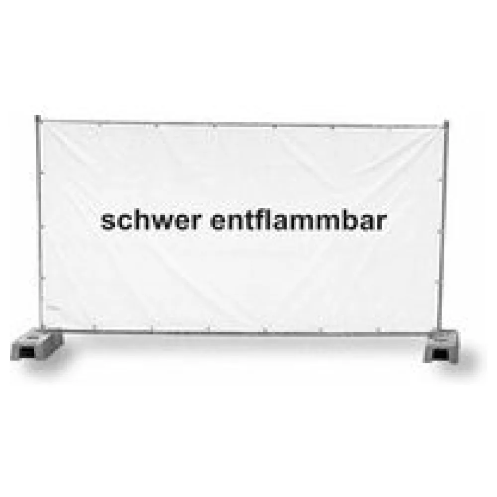 Bauzaunplane B1 schwer entflammbar 1,76 x 3,41 m weiß – Bild 3