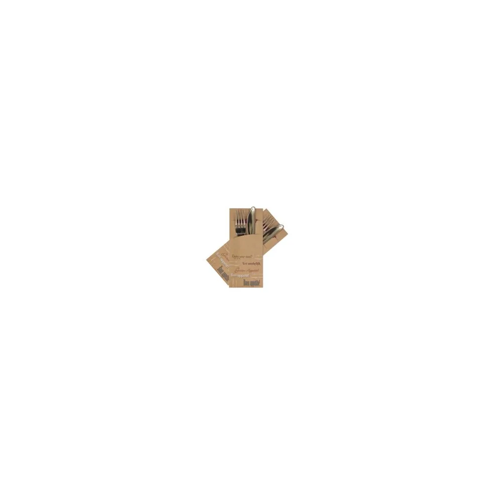 Pochetto Bestecktaschen "Guten Appetit" 200x85mm inkl. Serviette bordeaux, 520 Stk.