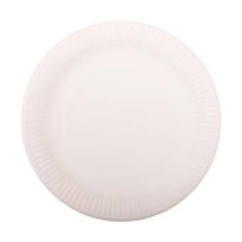 Teller aus Pappe rund O26cm weiß, 20 Stk.