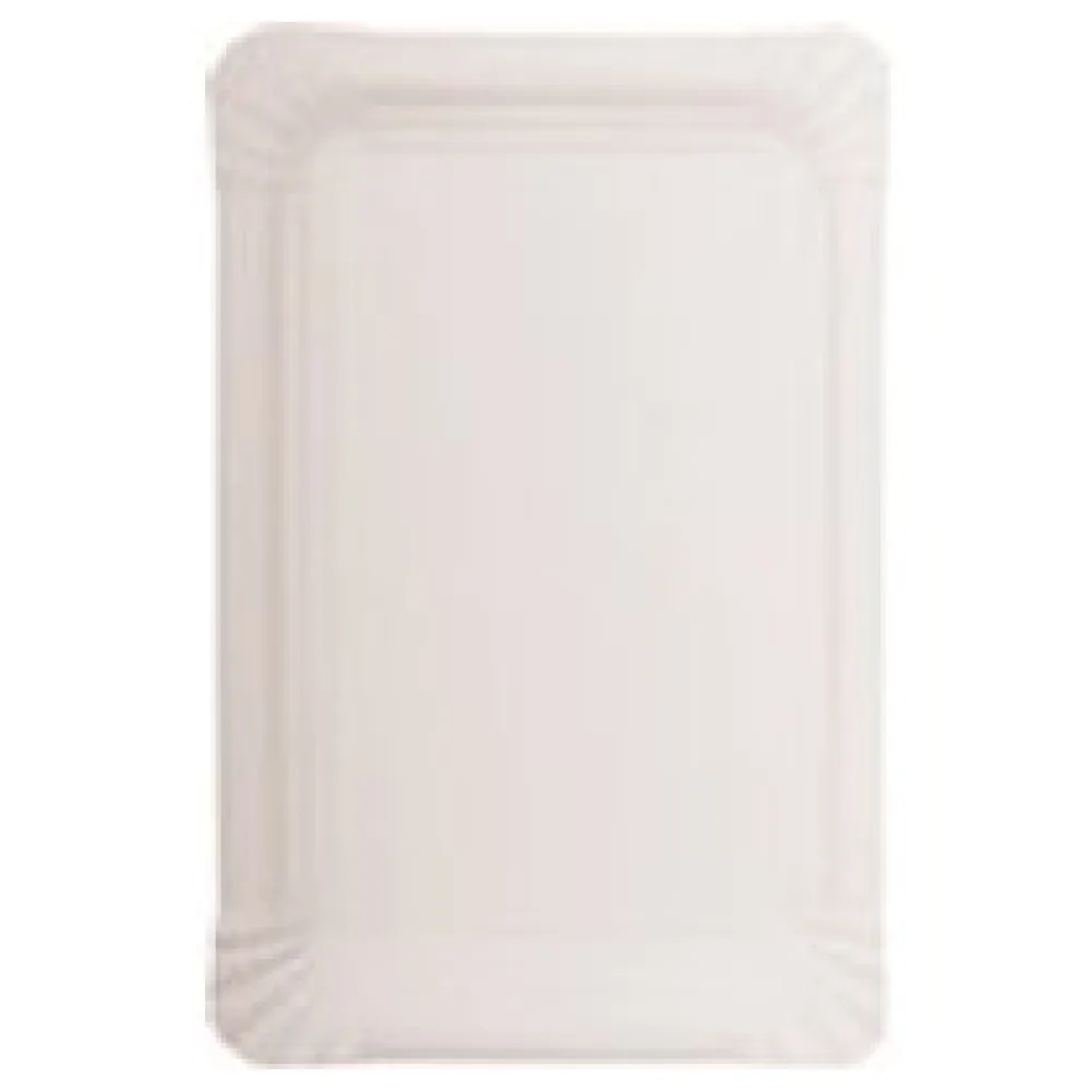 Teller aus Pappe eckig 13x20cm weiß, 250 Stk. – Bild 3