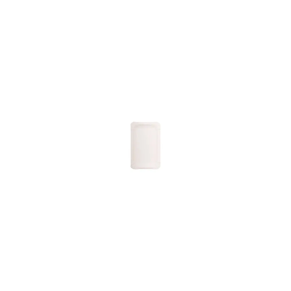 Teller aus Pappe eckig 10x16cm weiß, 250 Stk.
