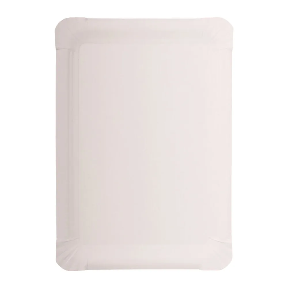 Teller aus Pappe eckig 16.5x23cm weiß, 250 Stk. – Bild 2
