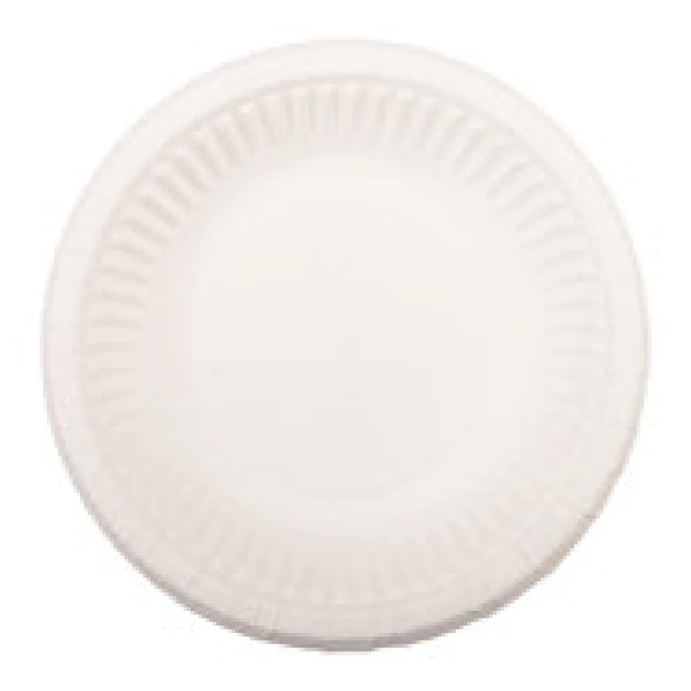 Teller aus Pappe rund tief 380ml O19cm weiß, 50 Stk.