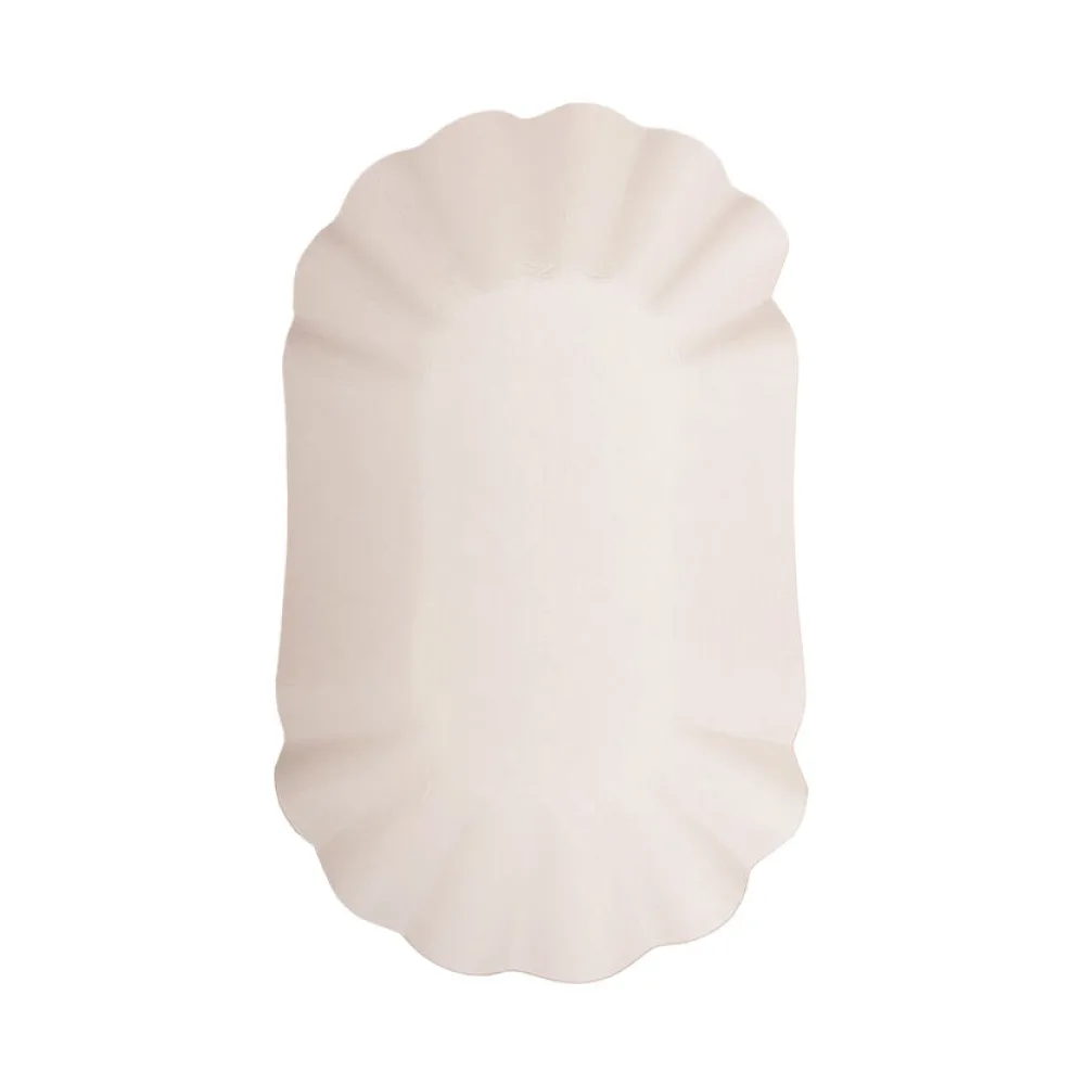 Schalen aus Pappe oval 10.5x17.5x3cm weiß, 250 Stk. – Bild 2