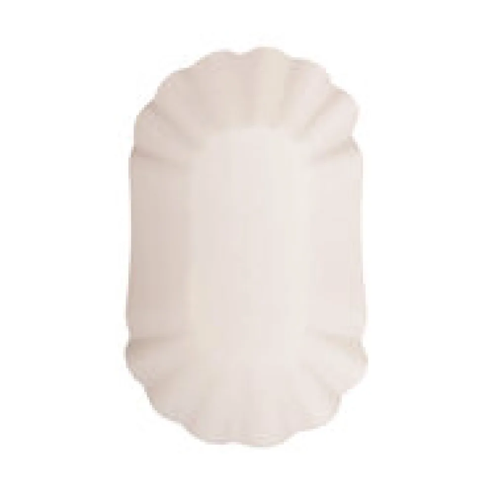 Schalen aus Pappe oval 10.5x17.5x3cm weiß, 250 Stk.