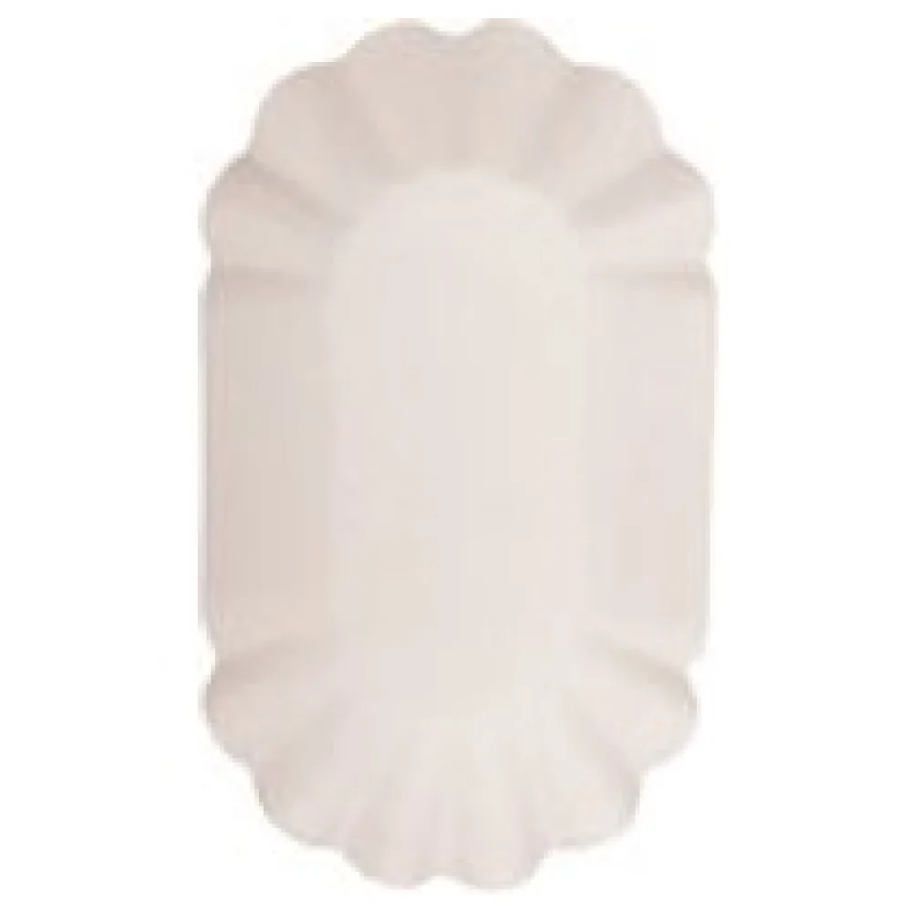 Schalen aus Pappe oval 11x19.5x3.2cm weiß, 250 Stk. – Bild 3