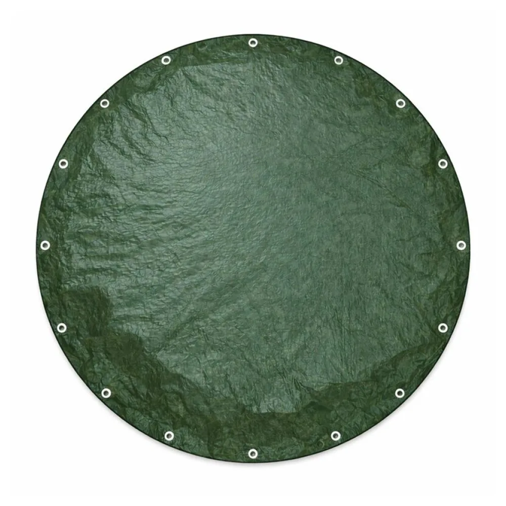 PolyTarp PE Abdeckplane Schutzplane 4m rund grün reißfest wasserdicht 210g/m2 – Bild 2