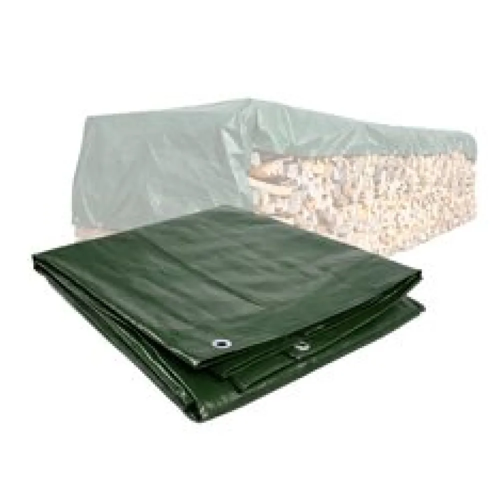 PolyTarp PE Holzabdeckplane Schutzplane 2,5 x 10m grün reißfest wasserdicht 210g/m2