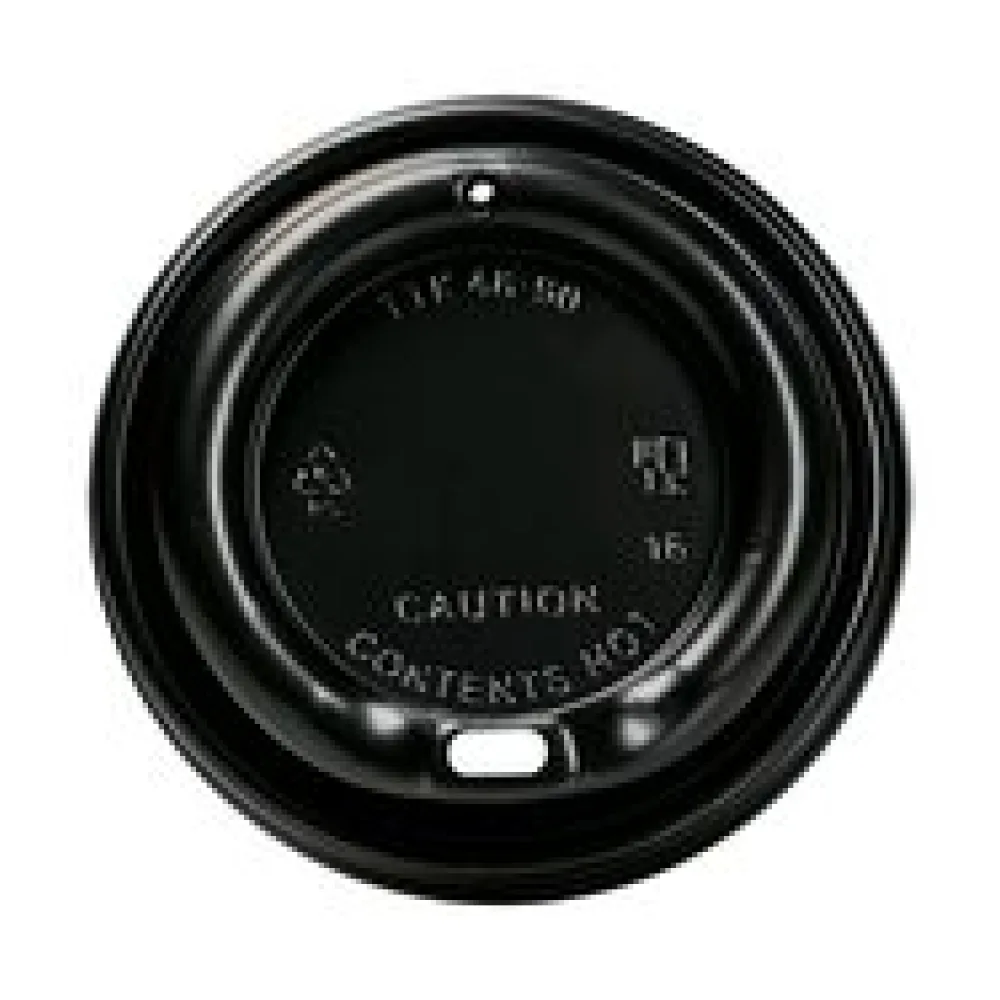 Domdeckel TUBE schwarz für Pappbecher COFFEE TO GO mit 90mm O, 100 Stk.