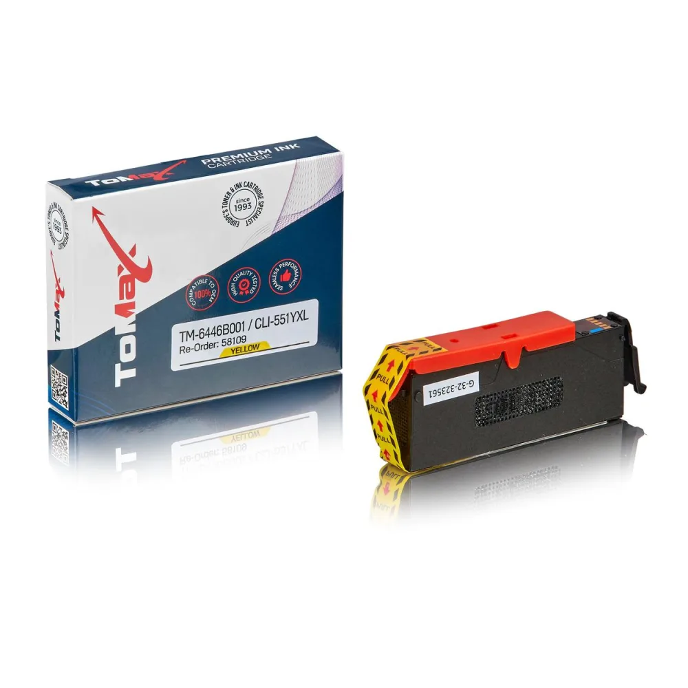 ToMax Premium ersetzt Canon 6446B001 / CLI-551YXL Tintenpatrone, gelb