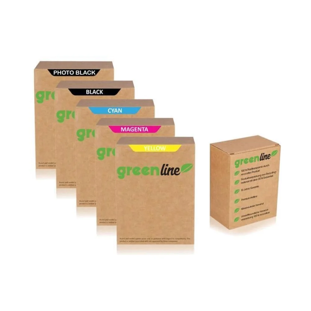 greenline Multipack ersetzt Canon 2932B001 / PGI-520PGBK enthält 5x Tintenpatrone