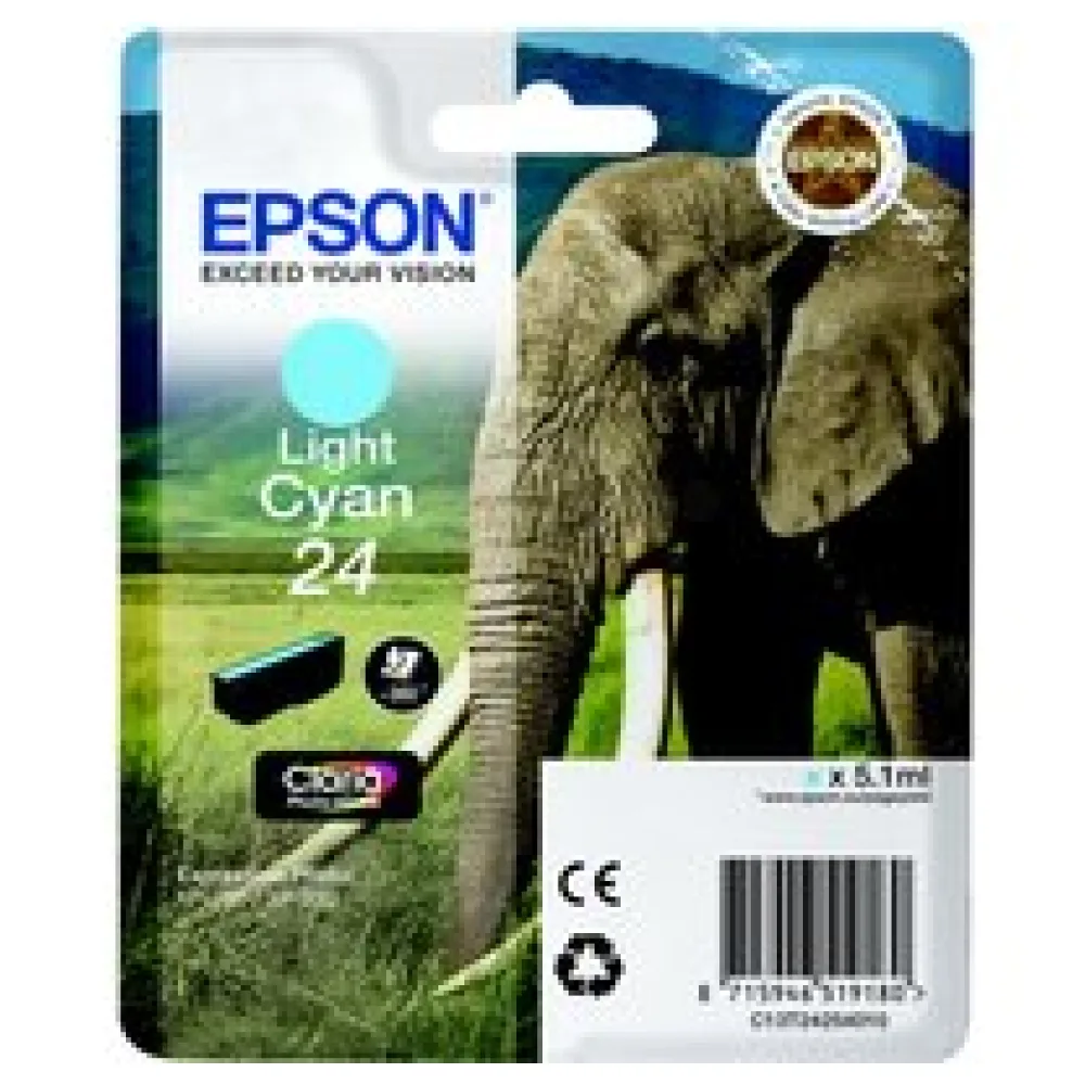 Original Epson C13T24254012 / 24 Tintenpatrone cyan hell – Bild 2