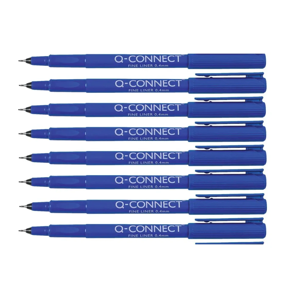 Q-CONNECT Feinliner, 0,4mm, blau, (10 Stück)