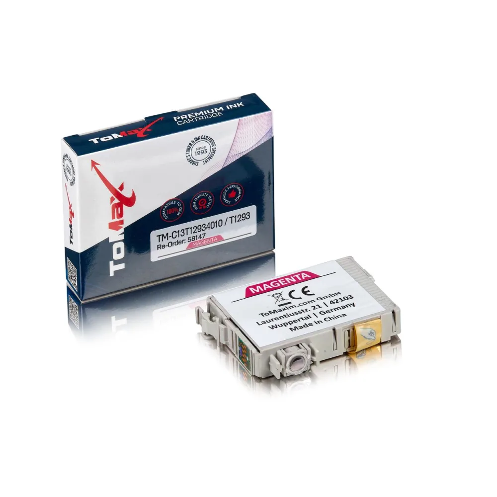 ToMax Premium ersetzt Epson C13T12934010 / T1293 Tintenpatrone, magenta