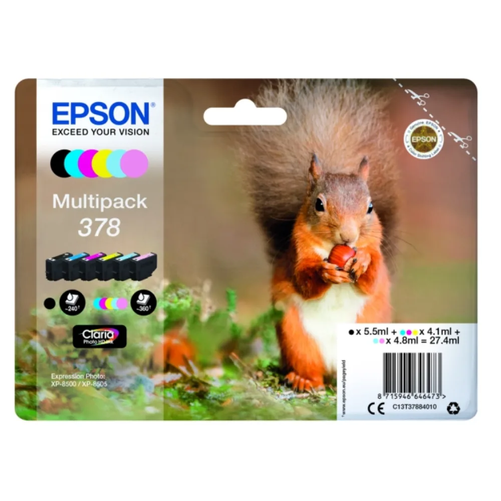 Original Epson C13T37884010 / 378 Tintenpatrone Multipack
