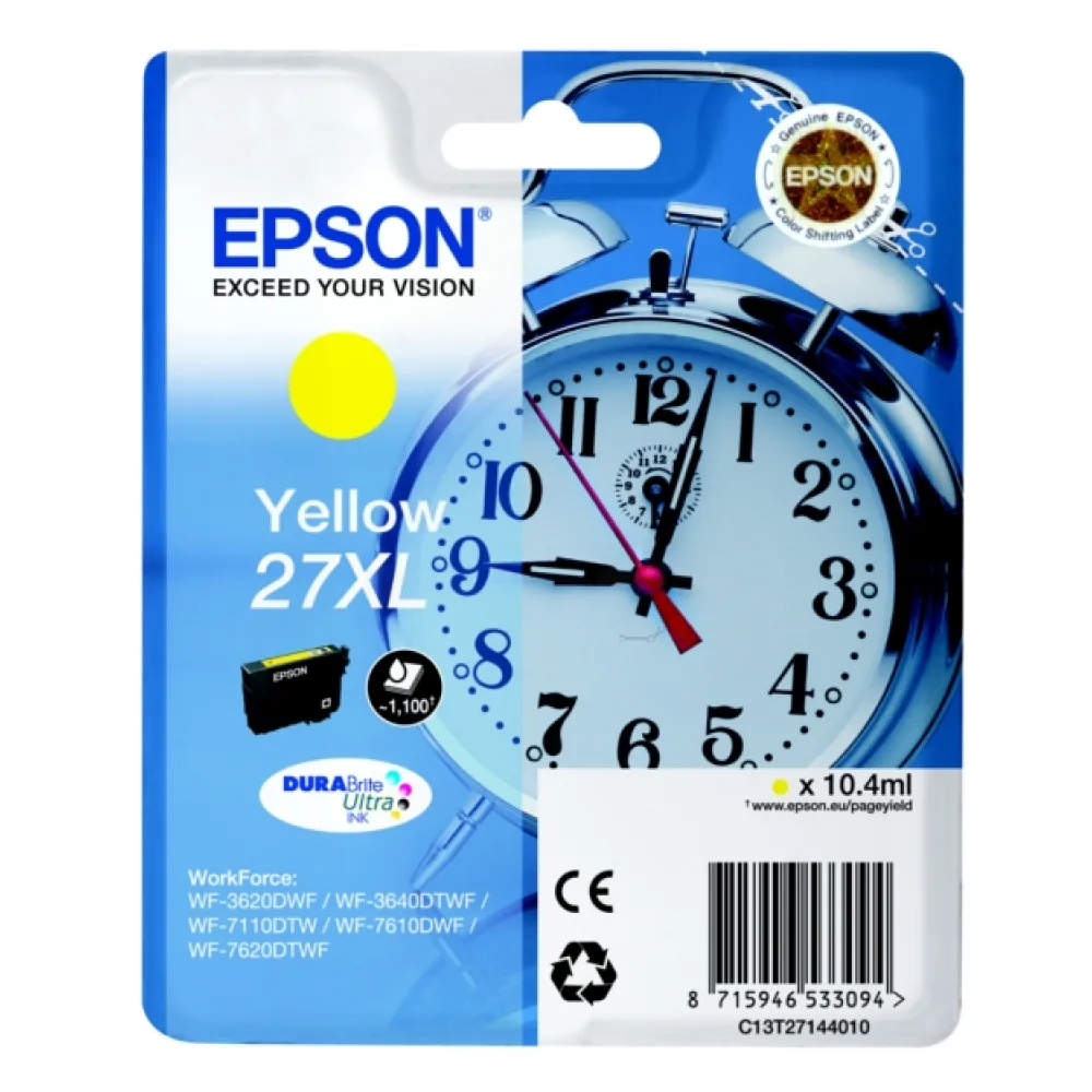 Original Epson C13T27144012 / 27XL Tintenpatrone gelb