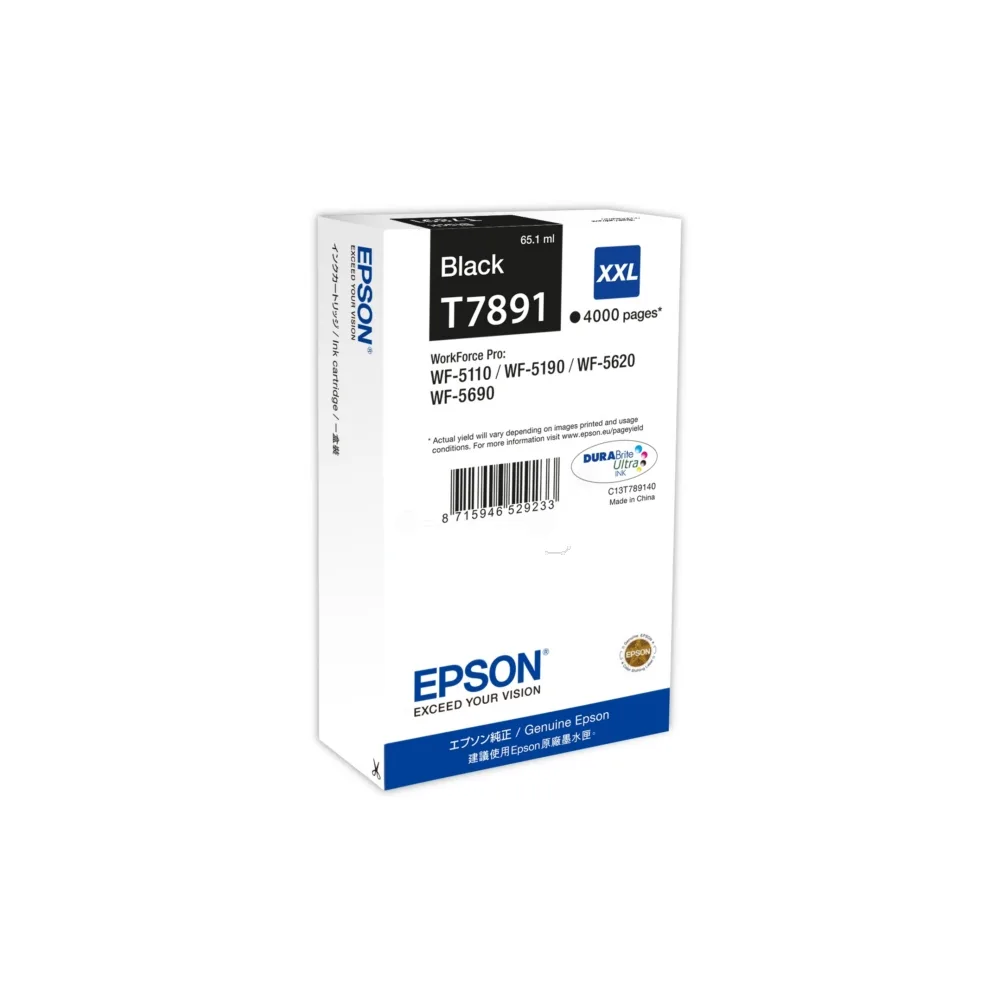 Original Epson C13T789140 / T7891XXL Tintenpatrone schwarz