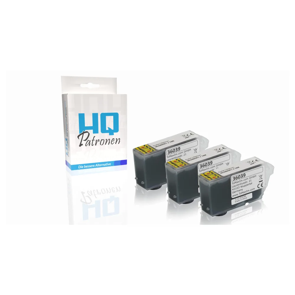 Sparset kompatibel zu Canon 0628 B 001 / 5 BK enthält 3x Tintenpatrone