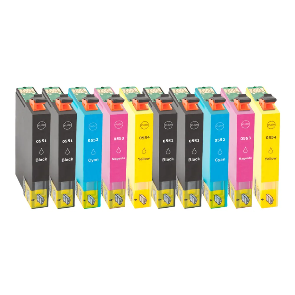 Multipack Kompatibel zu Epson C13T05514010 / T0551 enthält 10x Tintenpatrone