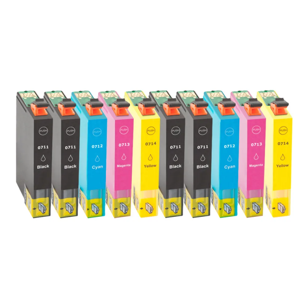 Multipack Kompatibel zu Epson Patronen T0711 enthält 10x Tintenpatrone