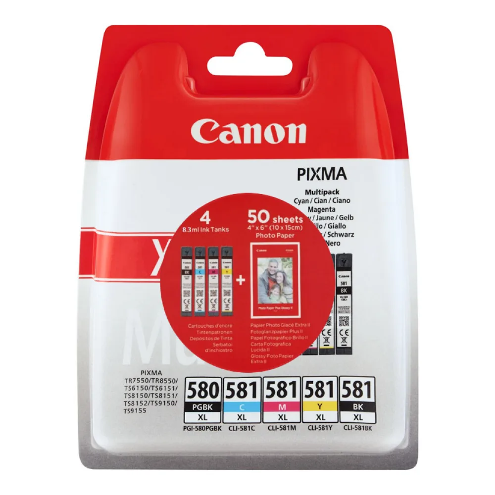 Original Canon PGI-580 XL + CLI-581 XL Tintenpatrone Multipack