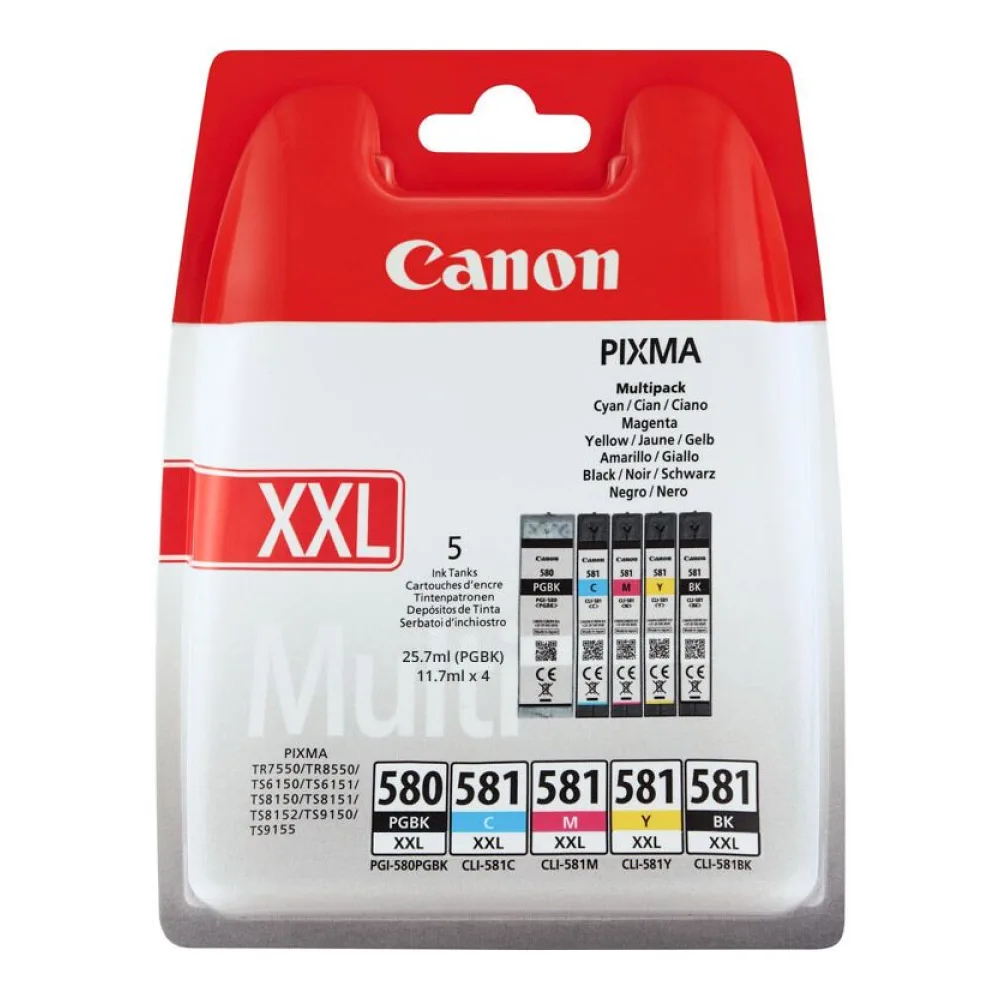 Original Canon PGI-580 XXL + CLI-581 XXL Tintenpatrone Multipack