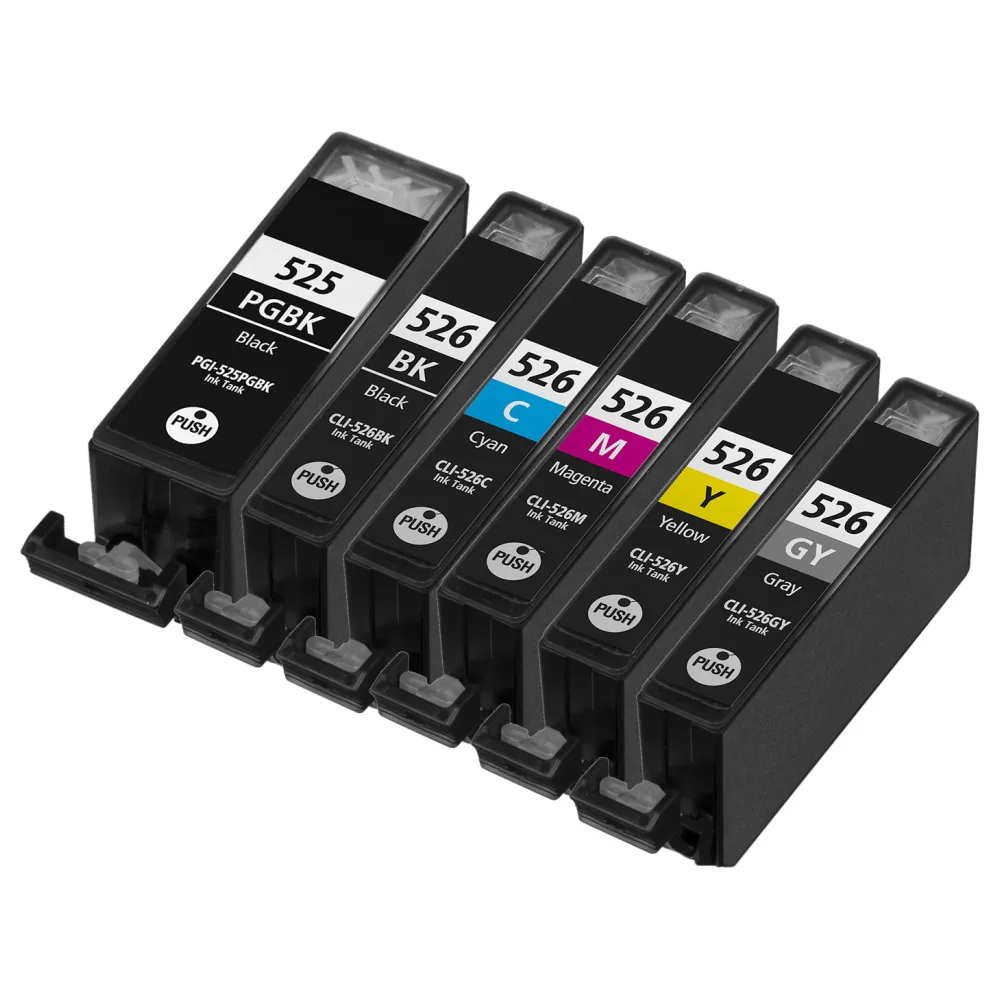 Multipack Kompatibel zu Canon 4529B001 / PGI-525PGBK enthält 6x Tintenpatrone