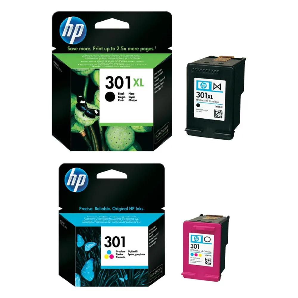 Original HP 301XL + 301 Druckkopfpatrone Multipack