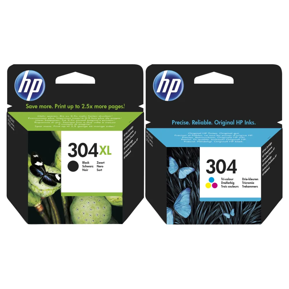 Original HP Patronen 304XL / 304 Set N9K08AE N9K05AE Mehrfarbig