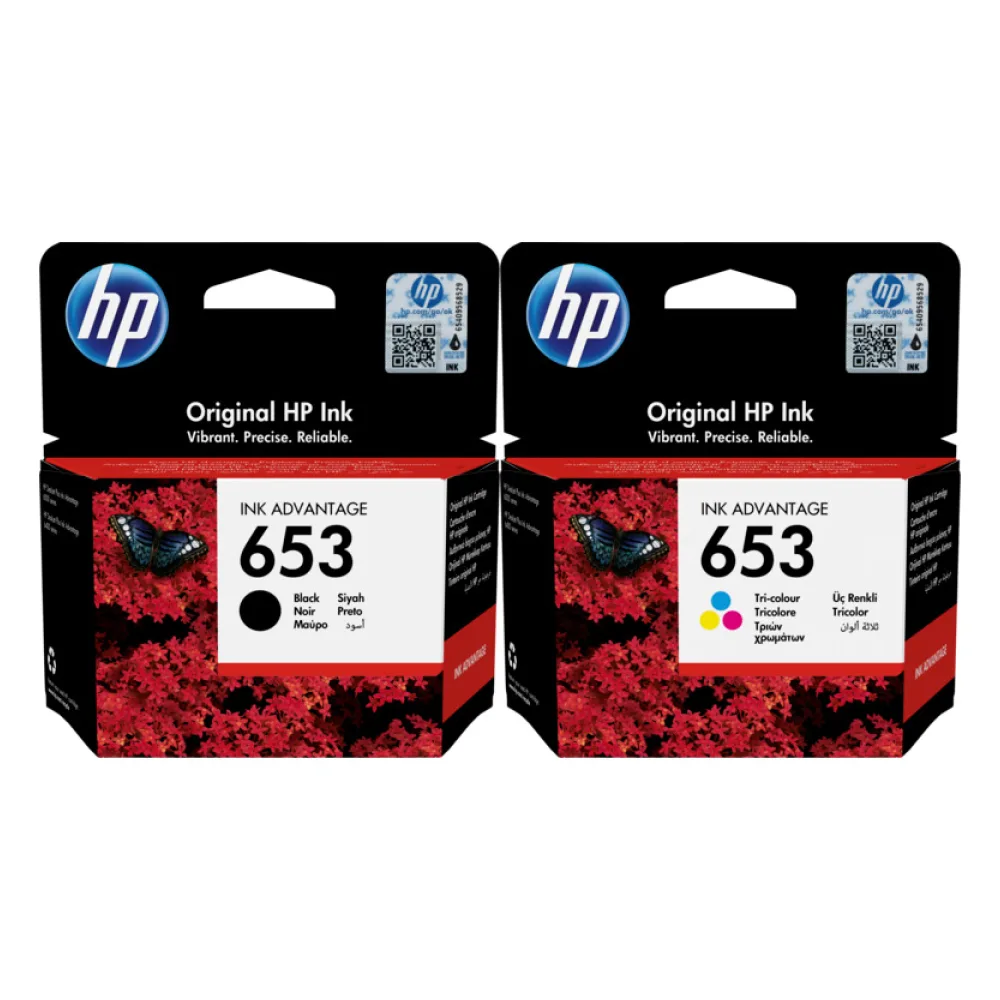 Original HP Patronen 653 Set 3YM75AE 3YM74AE Mehrfarbig