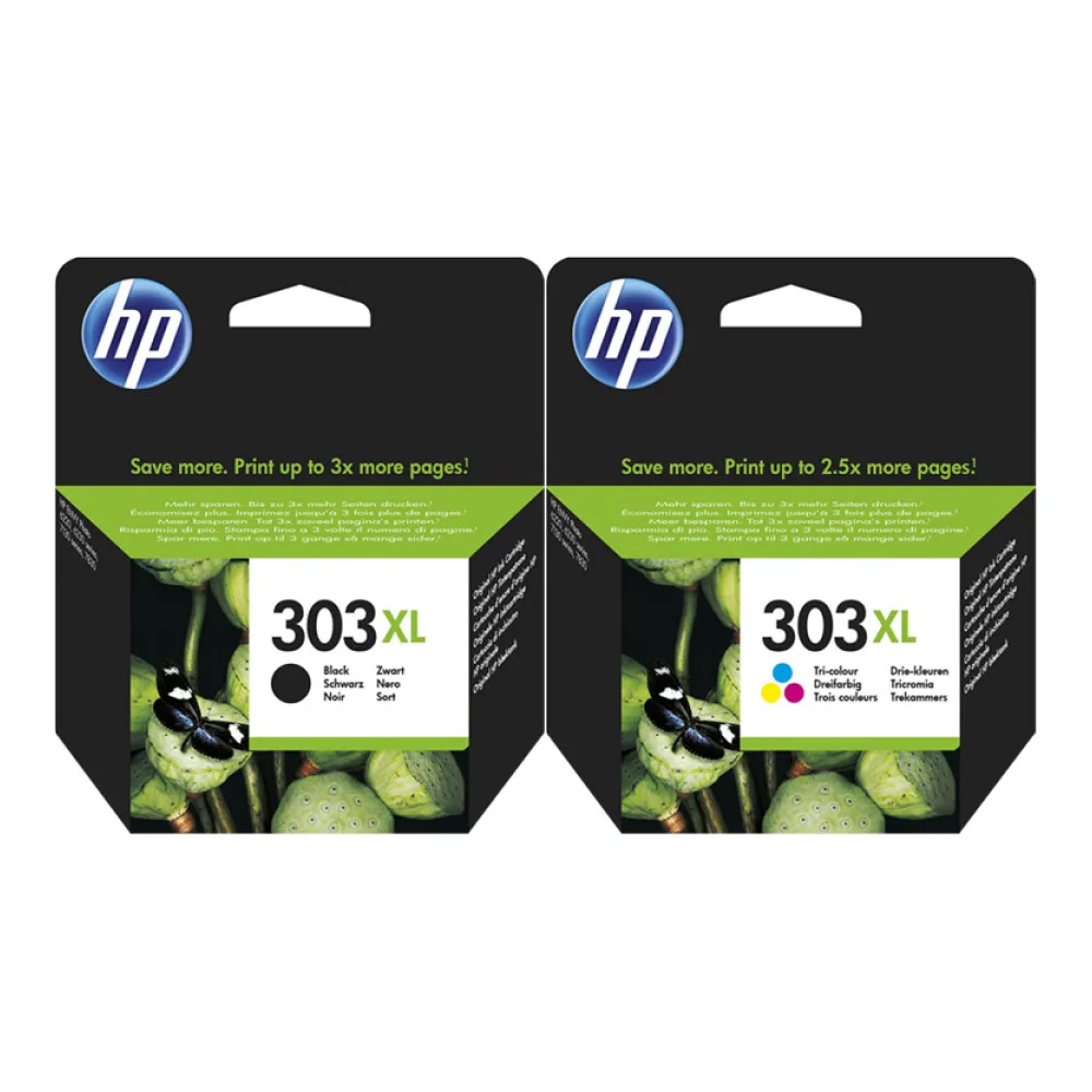 Original HP 303 XL T6N03AE + T6N04AE Druckkpofpatrone Multipack