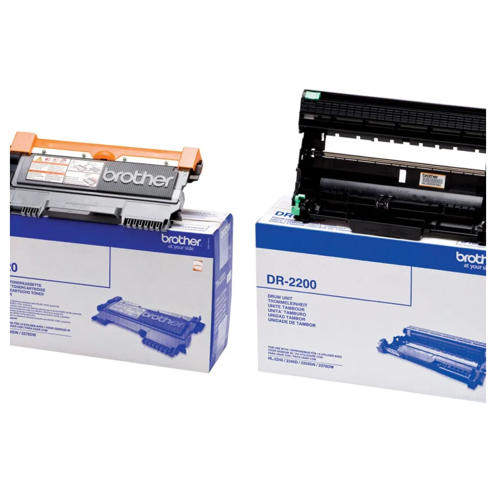 Original Brother TN2220 Toner + DR2200 Trommel